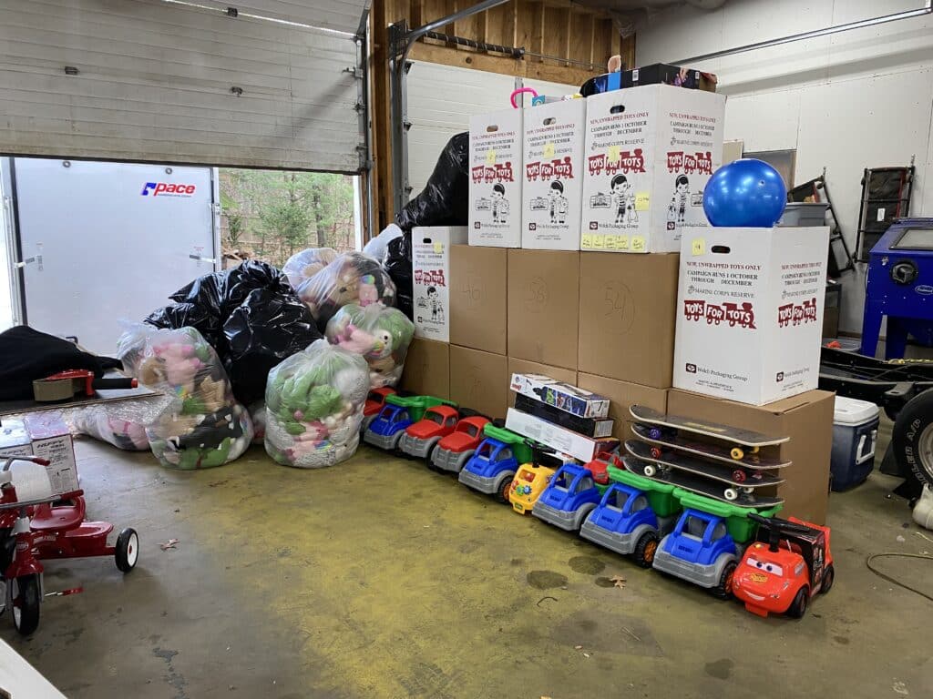 garage full of toys