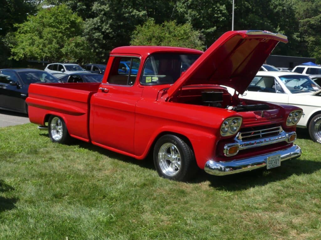 59 chevrolet red salute the troops car show 6