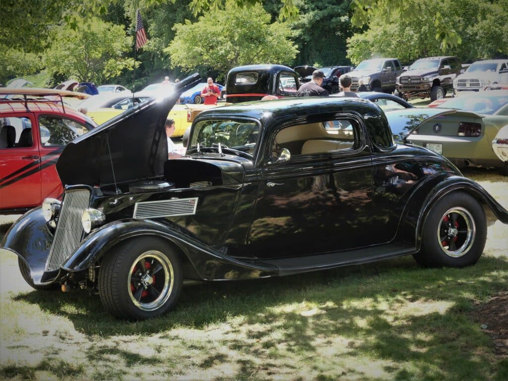 black coupe salute the troops car show 6