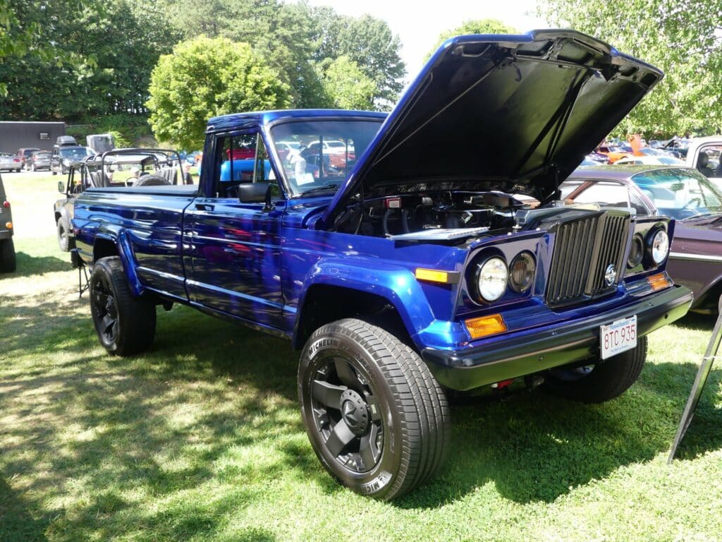 blue pickup truck salute the troops car show 6