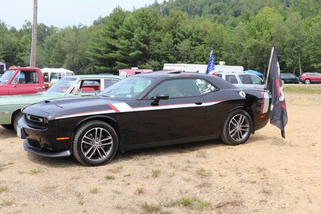 charger with flags salute the troops car show 5