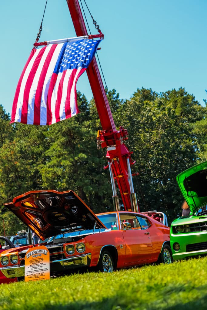 chevelle and flag salute the troops 7