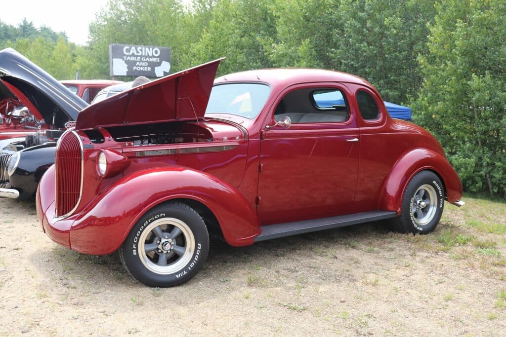 red split hood salute the troops car show 5