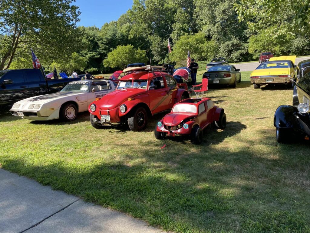 vw beetle father son salute the troops car show 6