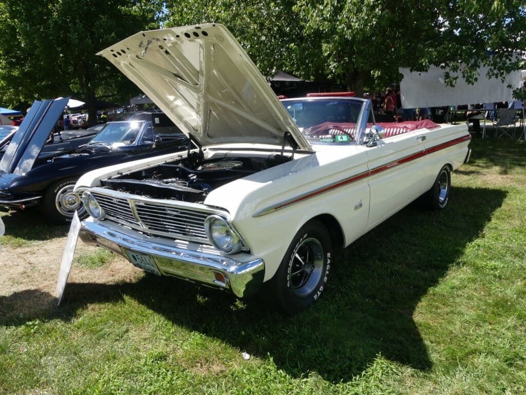 white convertible salute the troops car show 6