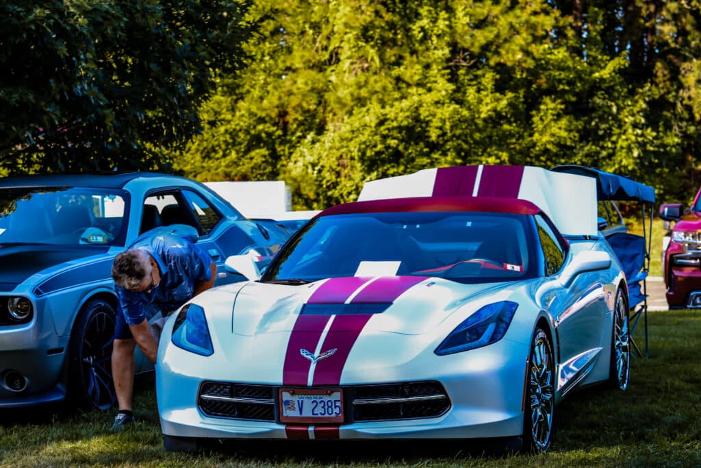 white corvette salute the troops 7