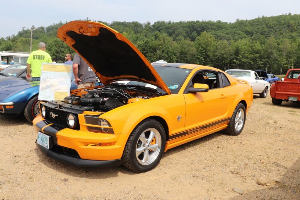 yellow mustang salute the troops car show 5