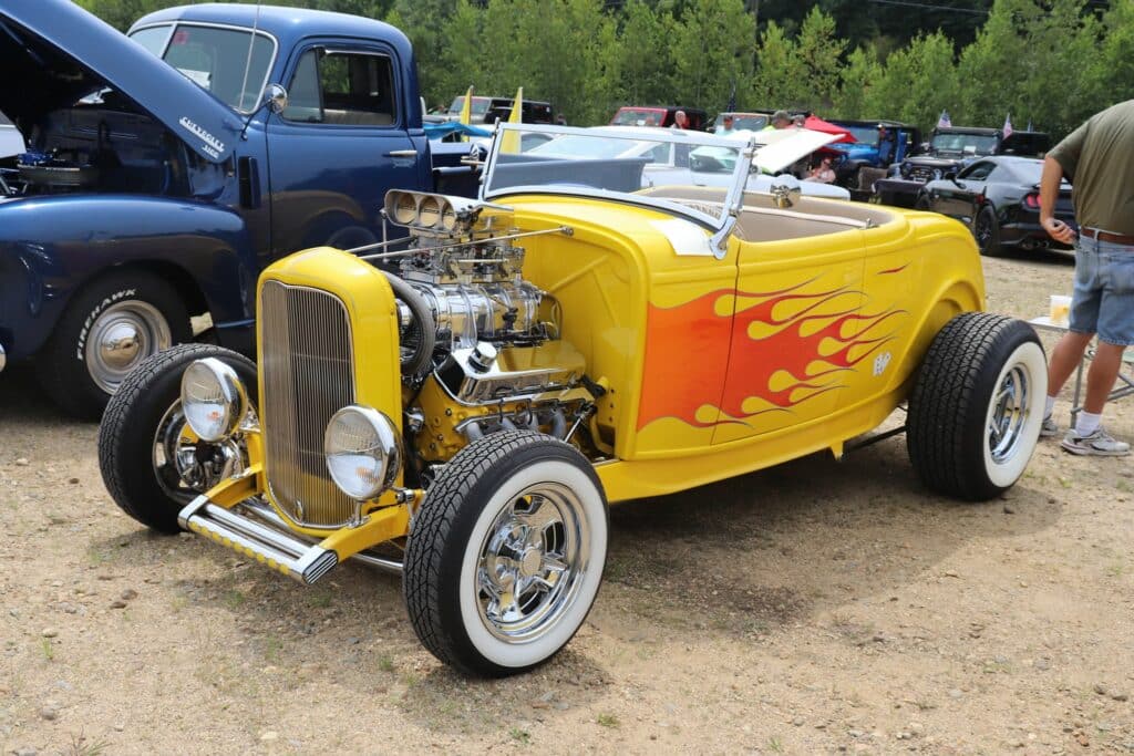 yellow roadster salute the troops car show 5